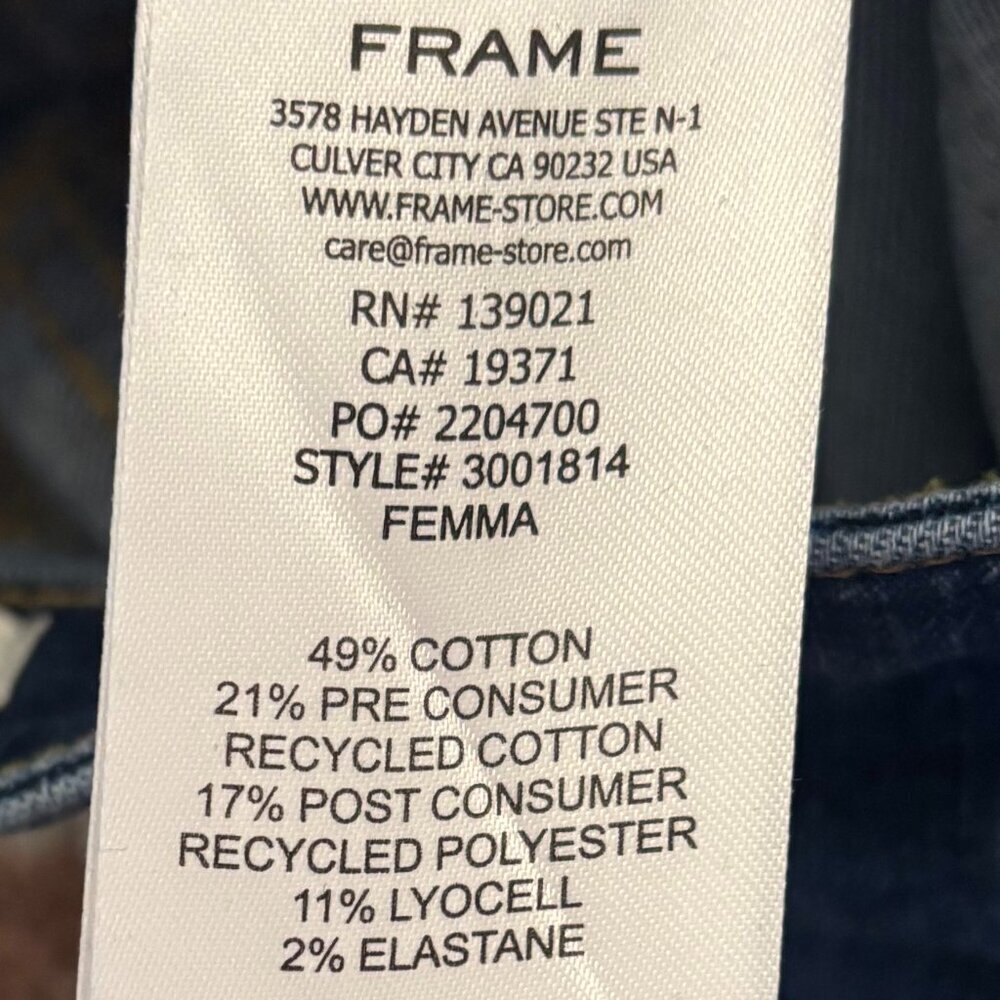 Like New FRAME The Reboot Crop Jeans, Femma, Size 26 - Picture 8 of 8